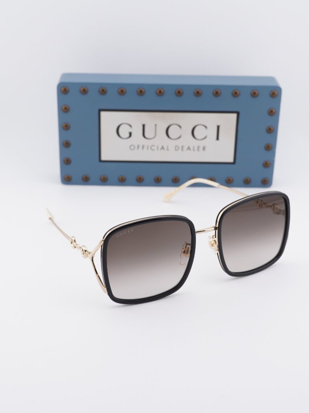 Gucci GG1016SK 004 Square Sunglasses - Black / Brown - Picture 9 of 13
